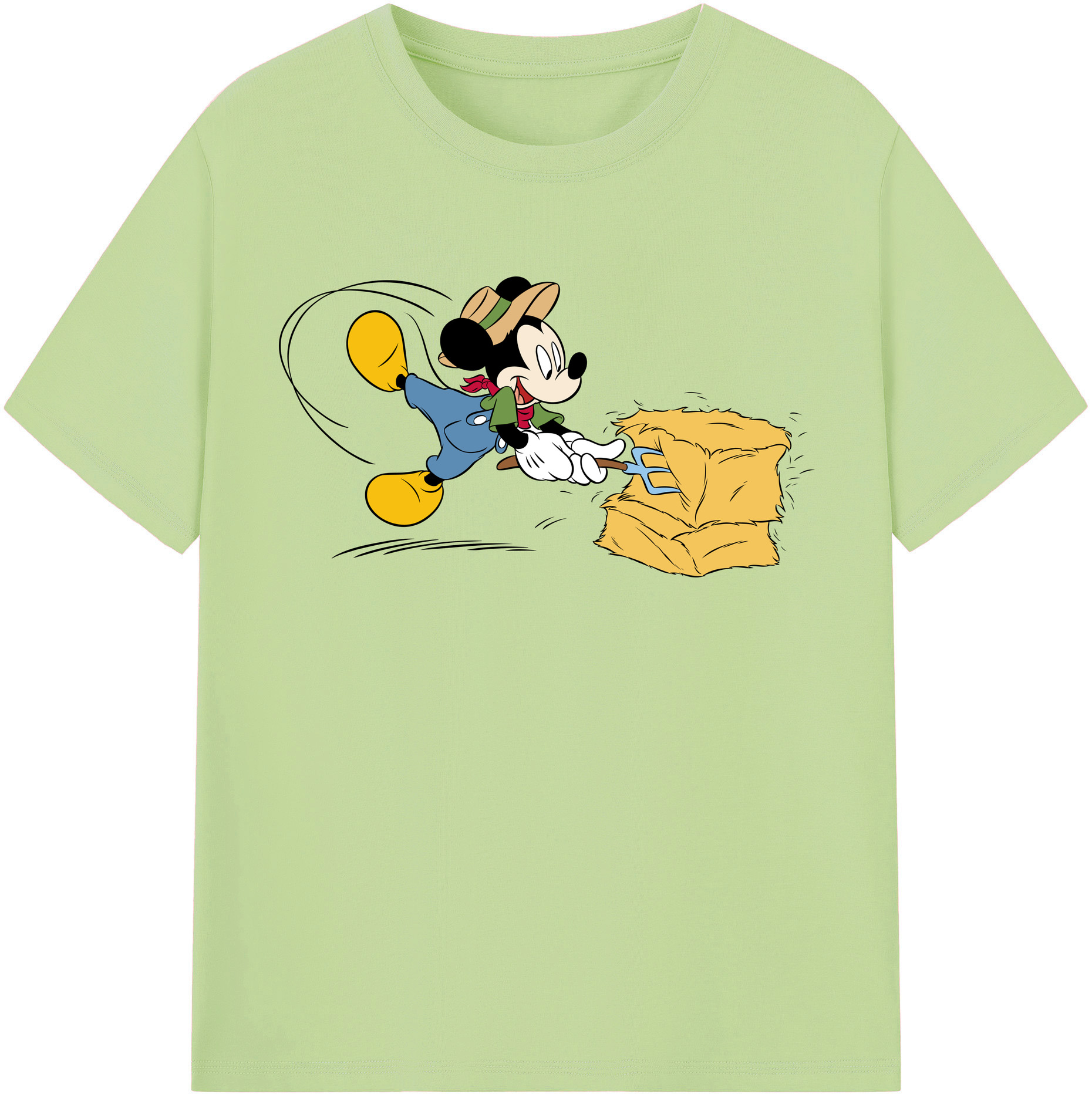 （画像用） ミッキーマウス Mickey Mouse 綿100％半袖Tシャツ（フロントプリント）